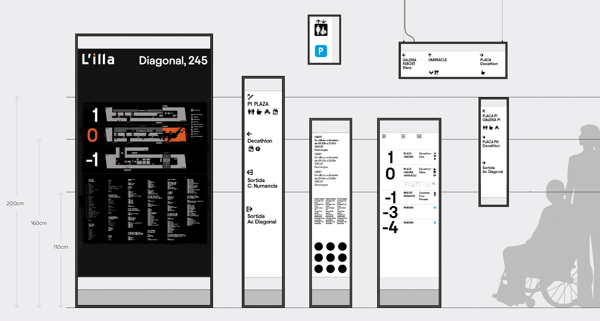 “L’illa Diagonal”购物中心导视系统设计丨西班牙巴塞罗那丨Batlle i Roig Arquitectes,Avanti-12