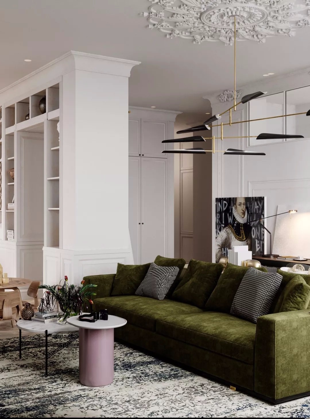 明斯克优雅艺术的年轻家庭住宅  Marina Tsishyna-4