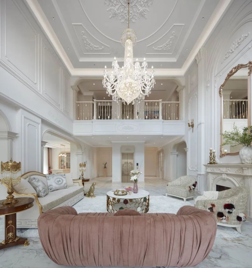 尚层V8实景 | 1000㎡法式柔情独栋别墅,色彩与生活的交响曲-9