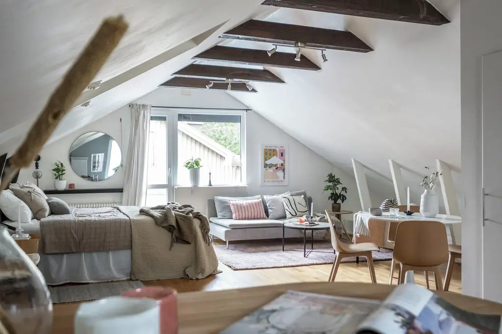 瑞典哥德堡 40m2 现代风格大阁楼工作室-1