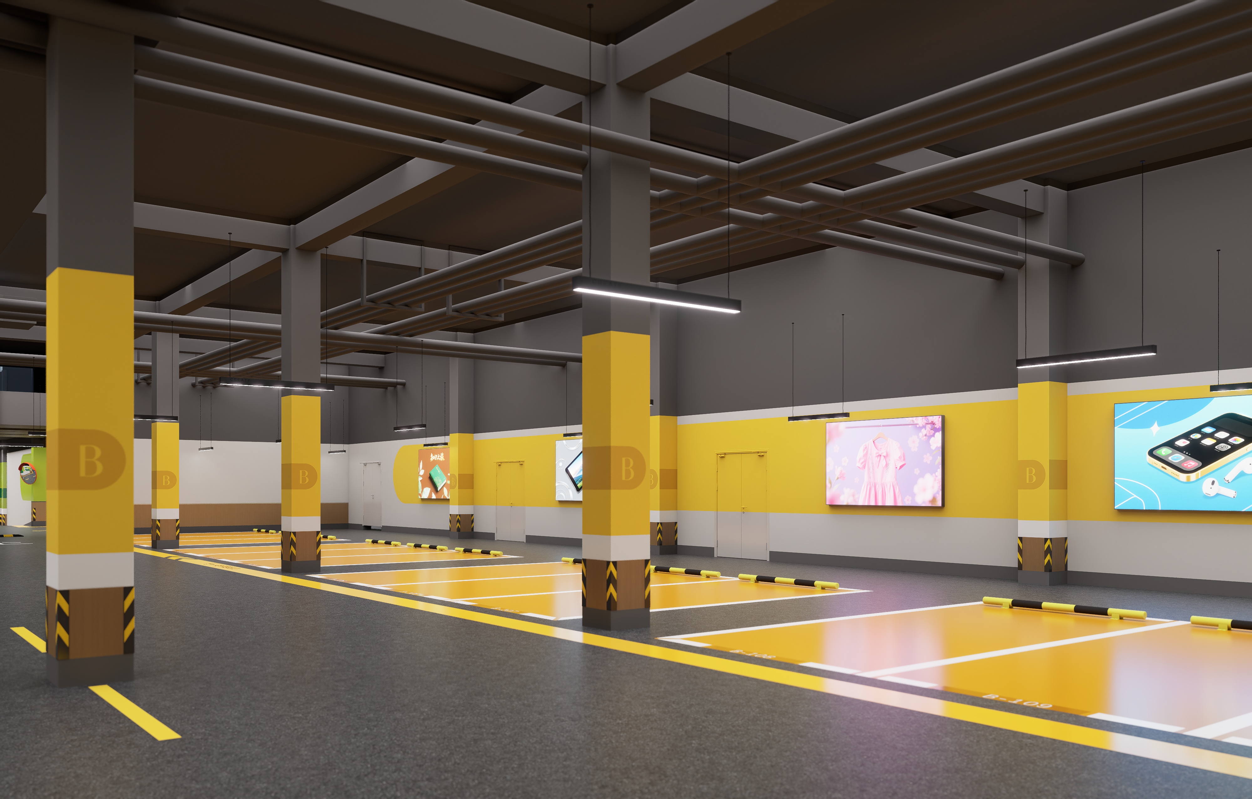 乐松广场地下停车场改造设计丨中国哈尔滨丨哈尔滨汇象创意设计有限公司-41