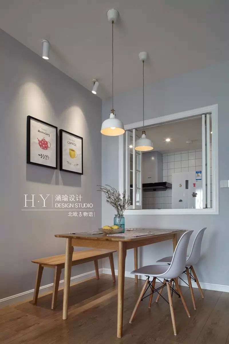 涵瑜设计打造 89㎡北欧清新风,实现空间通透与互动-19