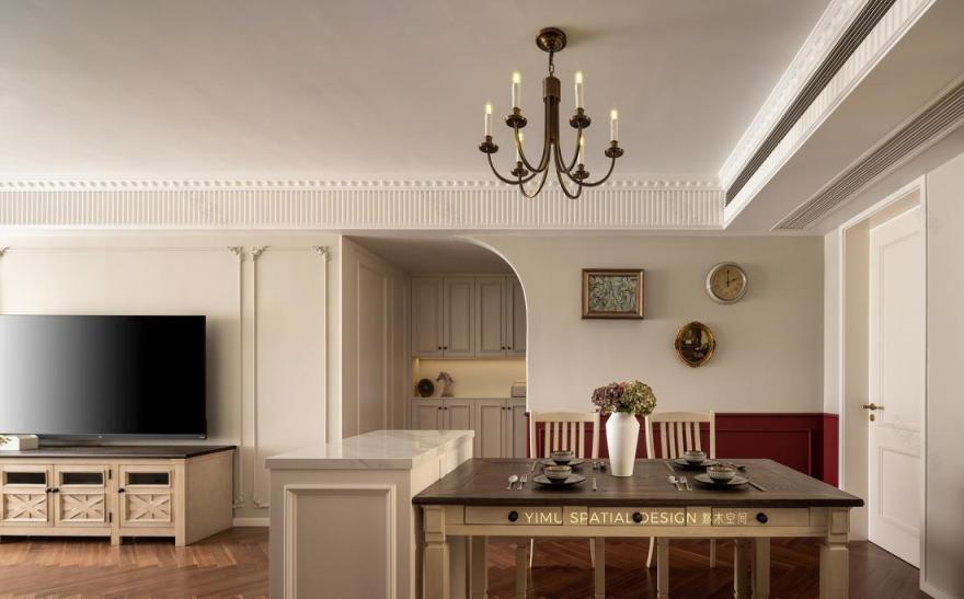 复古美式田园四室两厅设计-24