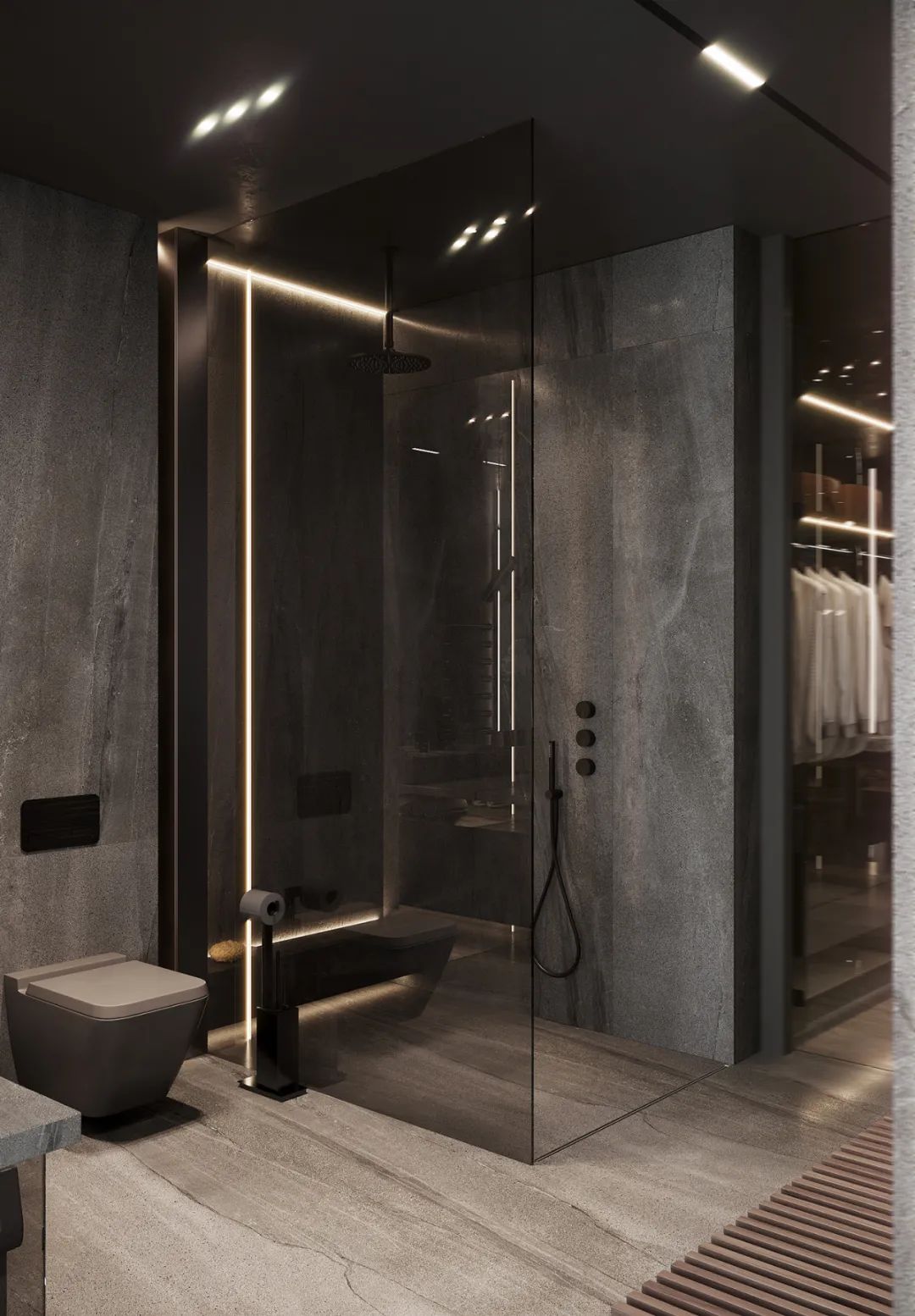 深色系卧室设计-9