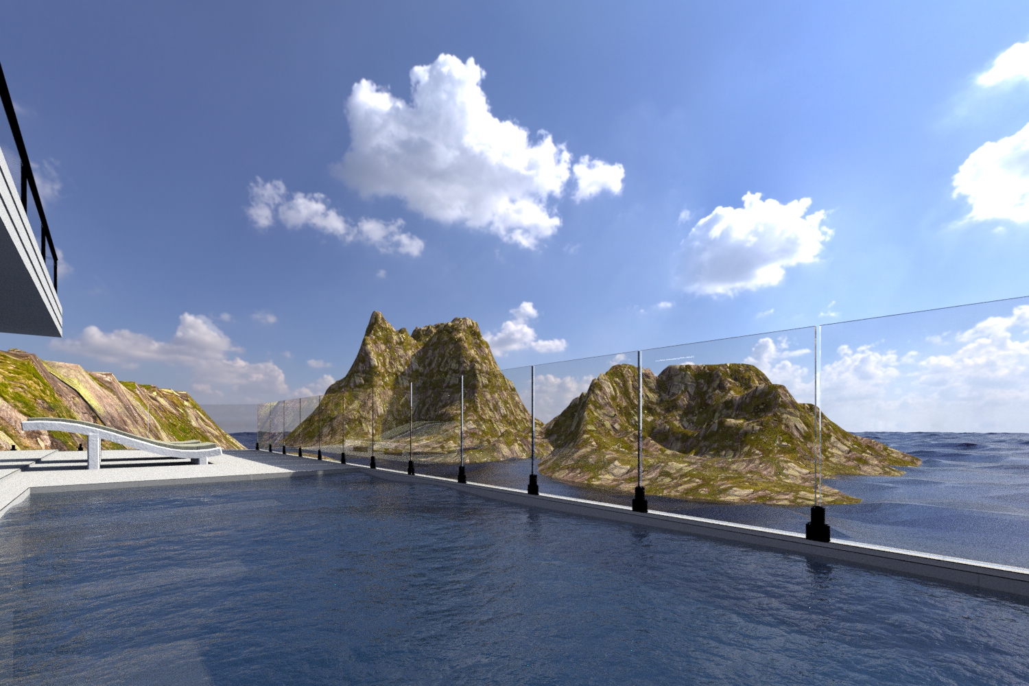 建筑表现 | 悬崖上的住宅-8