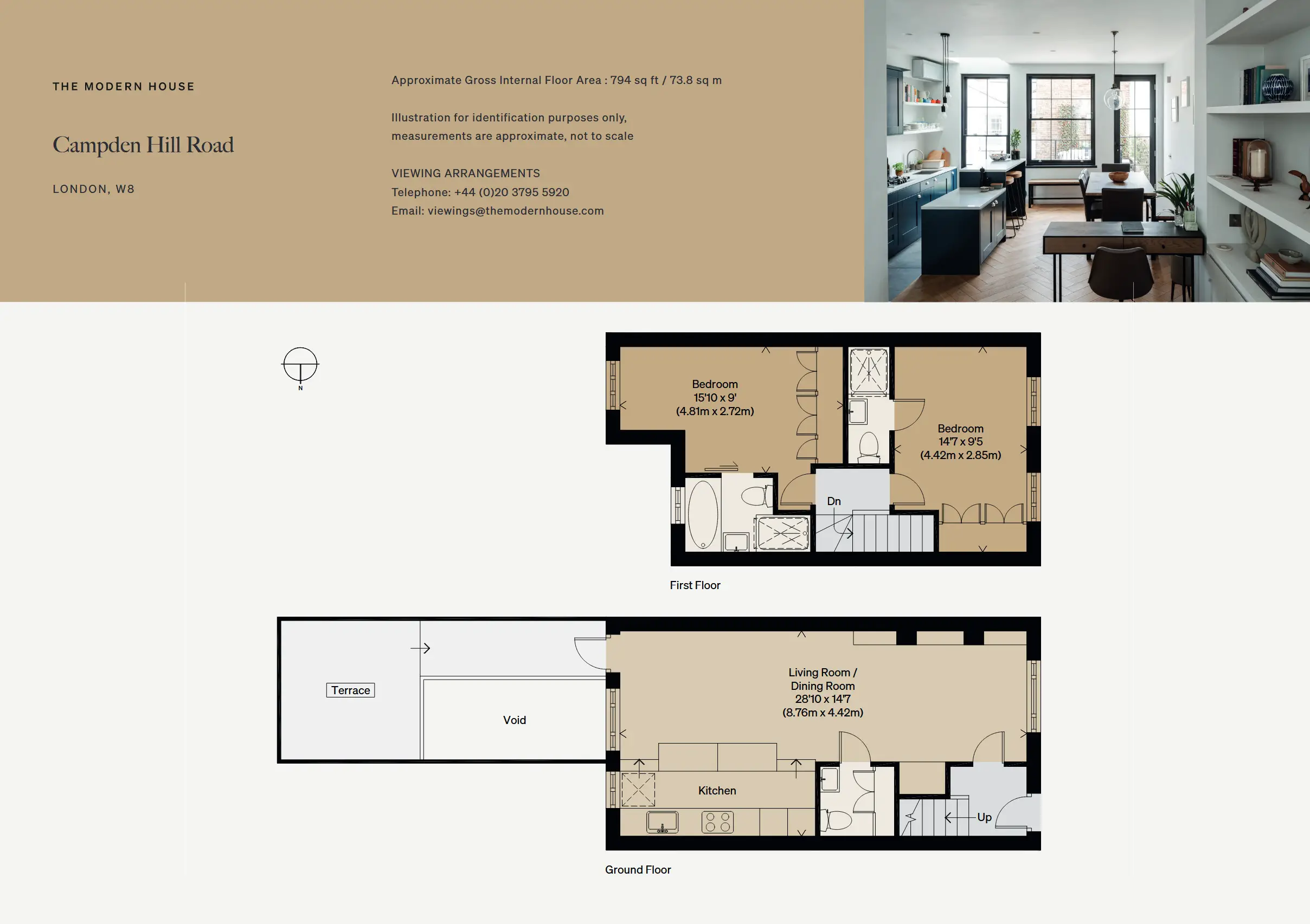 伦敦宁静街区蓝色小屋 | 经典外观下的现代开放空间-1