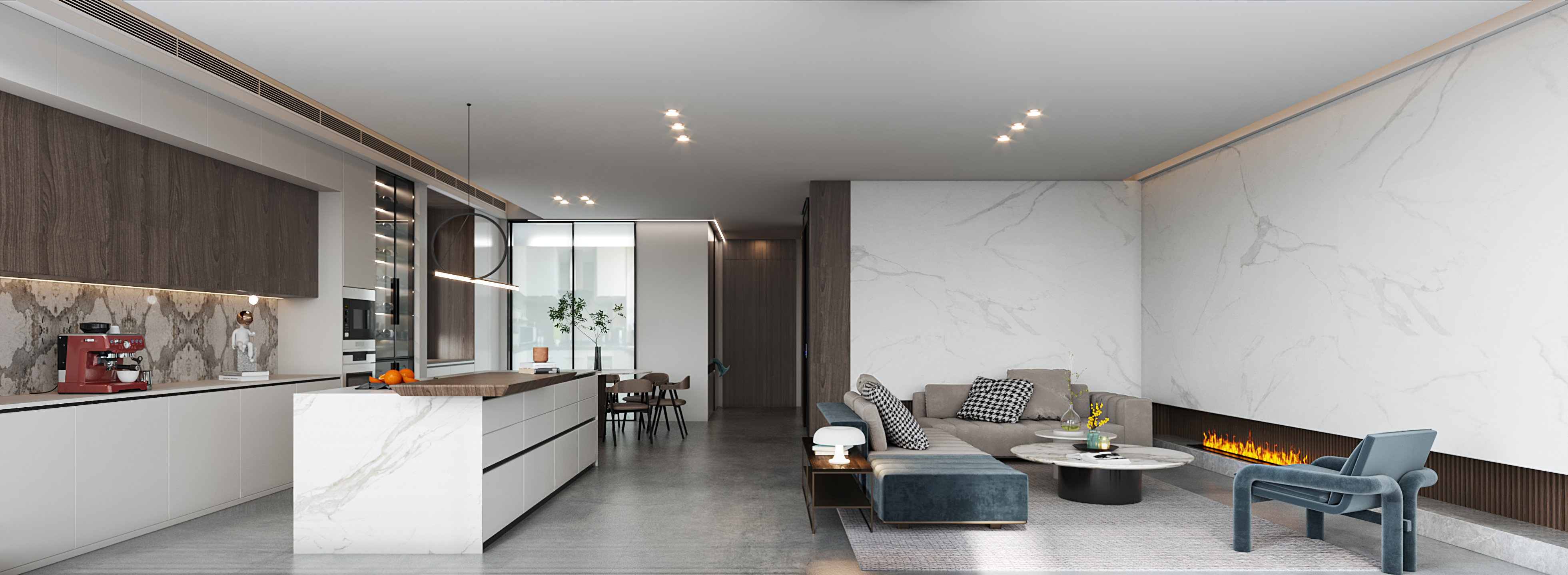 米高国际装饰郭鹏现代公寓设计 | 3D MAX2020 打造日常搬砖新美学-21