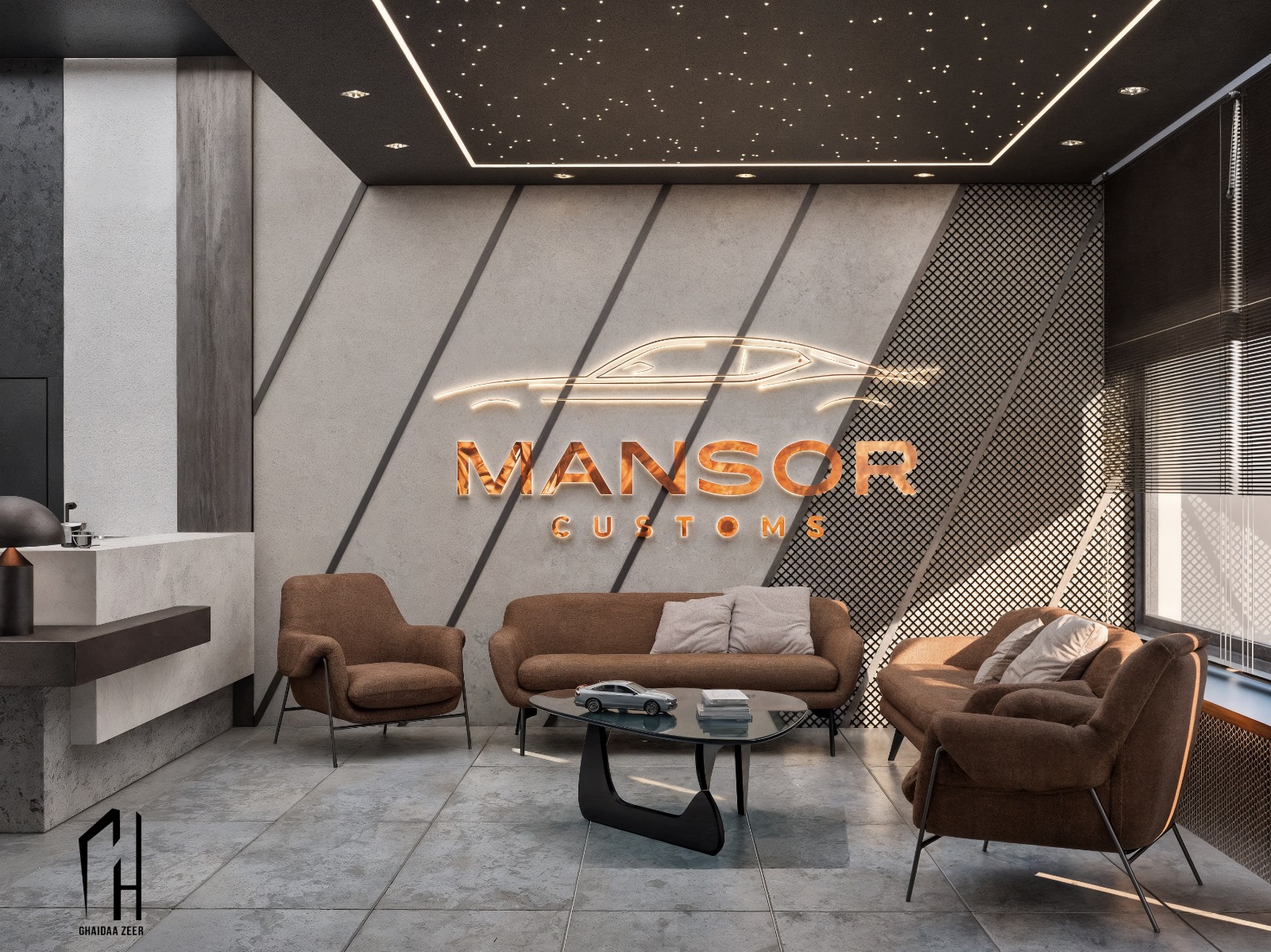 美国豪华汽车定制店室内设计-12