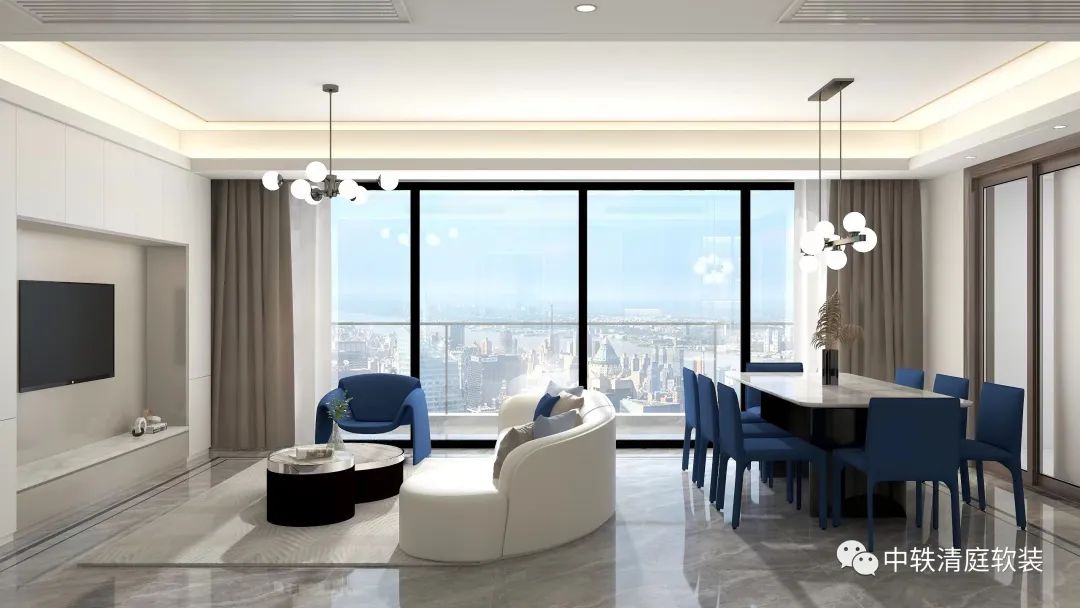 金航府现代极简设计丨中轶清庭软装-17