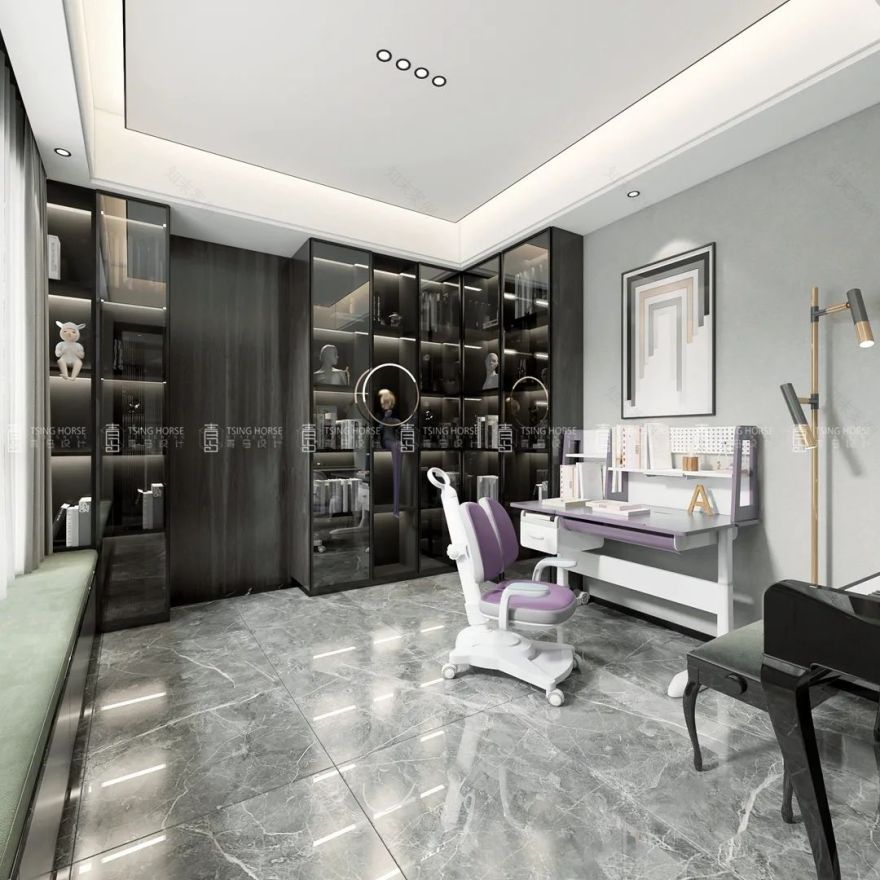 雅居乐御宾府现代家居设计丨青马别墅空间设计-49