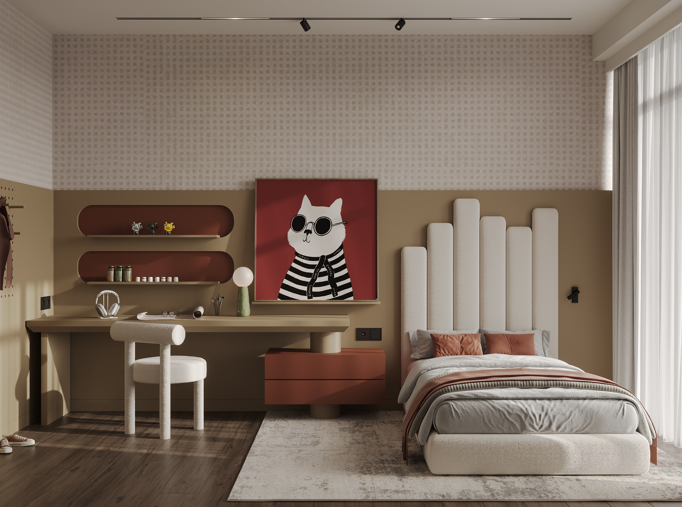 女孩卧室室内设计丨亚美尼亚丨Astghik Khacahatryan-2