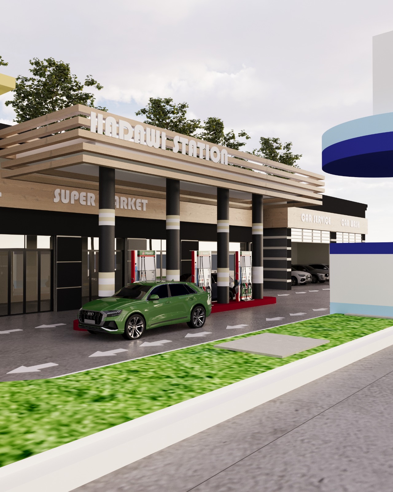 沙特阿拉伯加油站设计-5