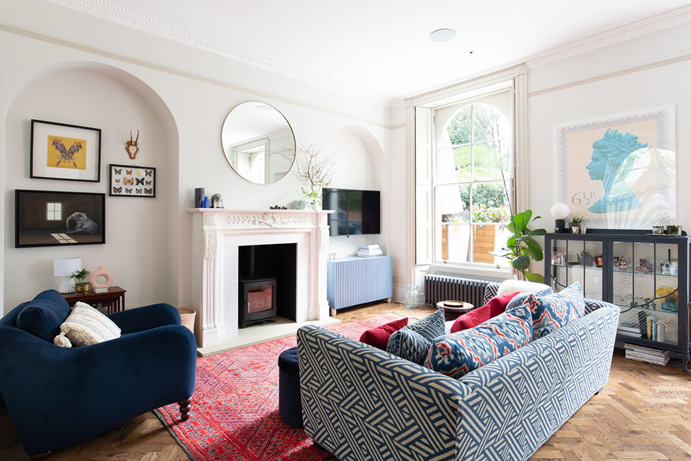 伦敦优雅乔治亚风格住宅的色彩对比设计-7