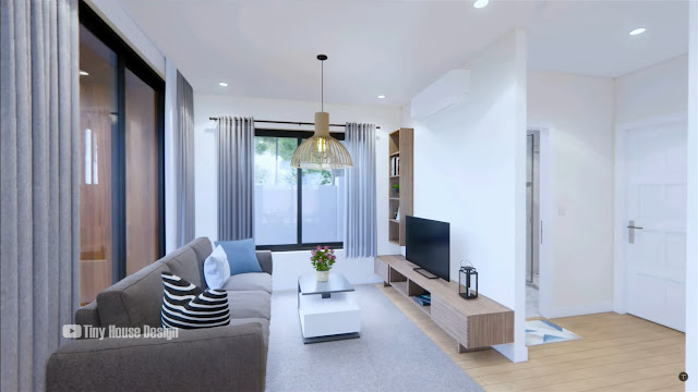 7·5 · 8 m现代两居室房屋设计及详细规划-14