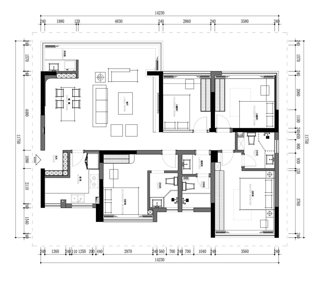 成都凤凰壹号 158㎡现代轻奢住宅设计丨中国成都丨陈友菊-9