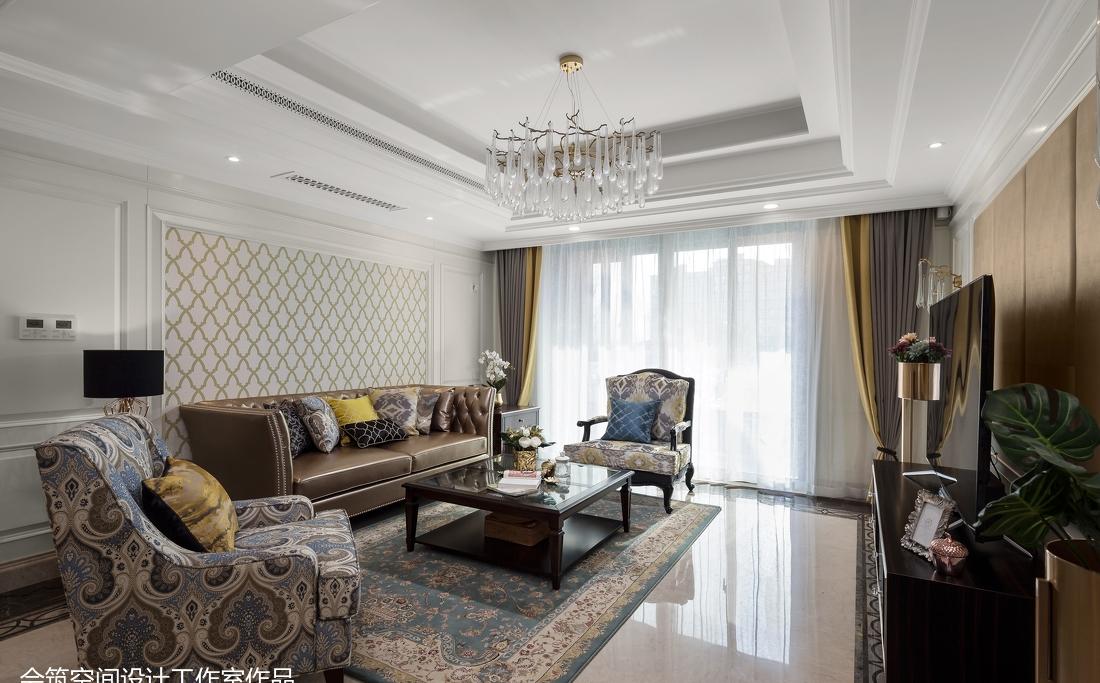 轻奢生活空间,金属质感与色彩的完美融合-2