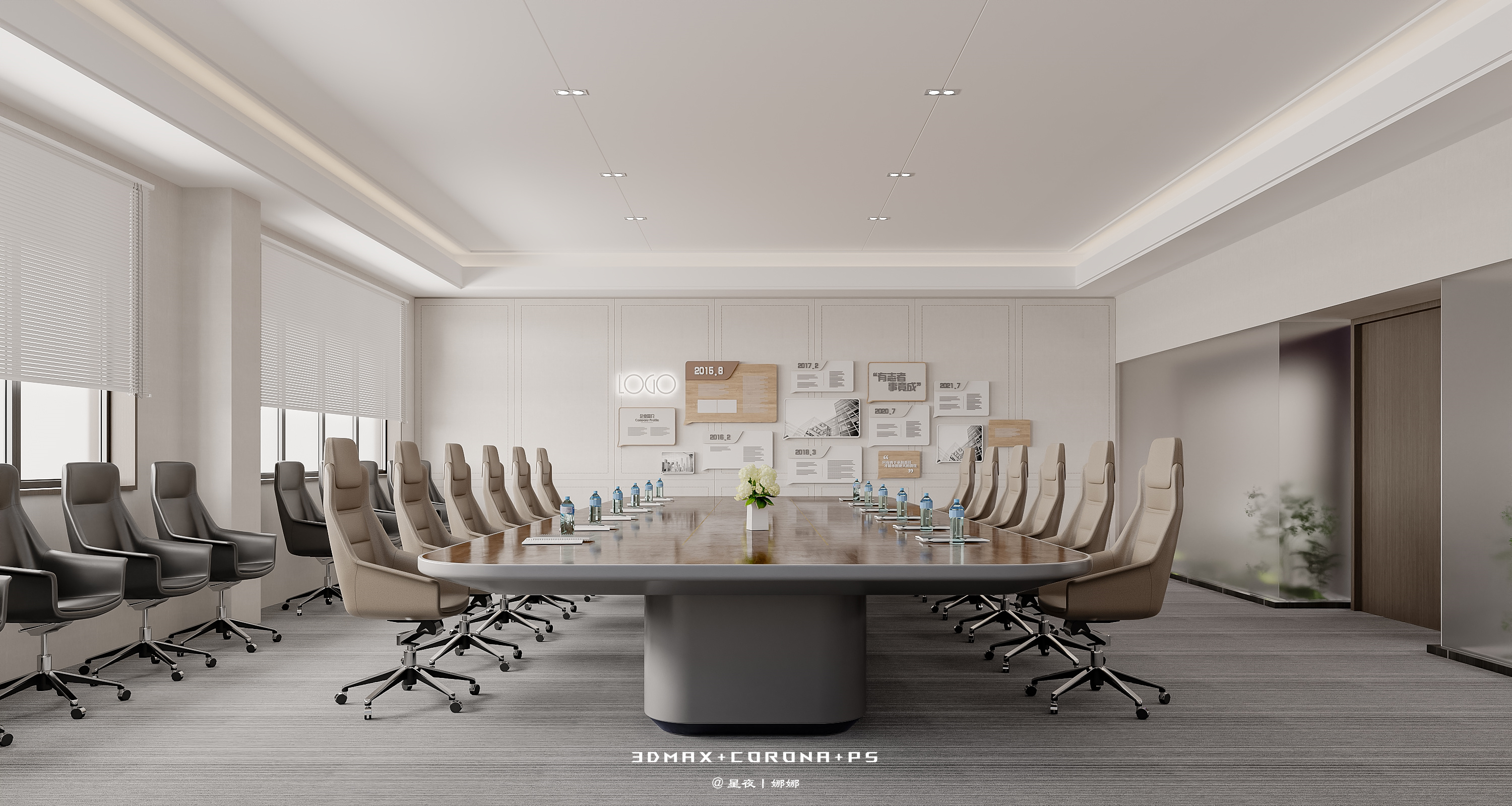 现代简约的高级--简约中式办公会所-6