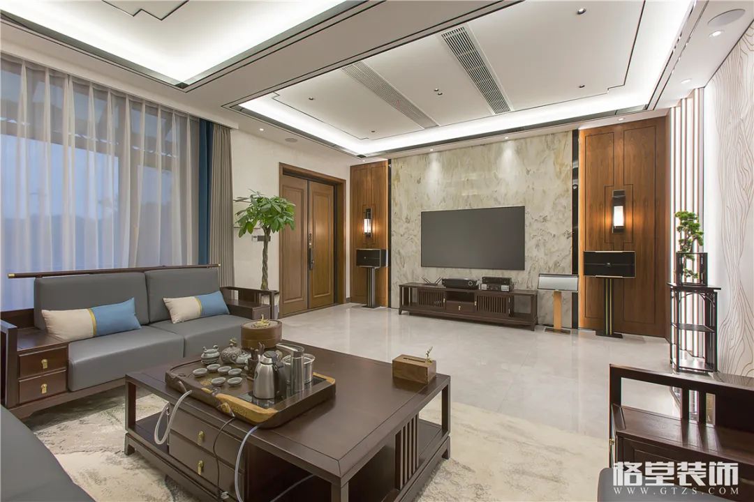 常山浅水湾 92#中式美墅设计丨格堂装饰-5