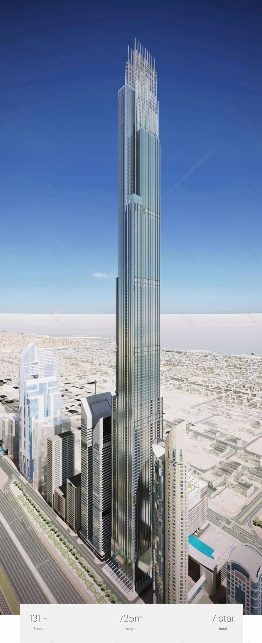 725米!全球第二高楼,迪拜阿齐兹塔(BurjAzizi)!-2