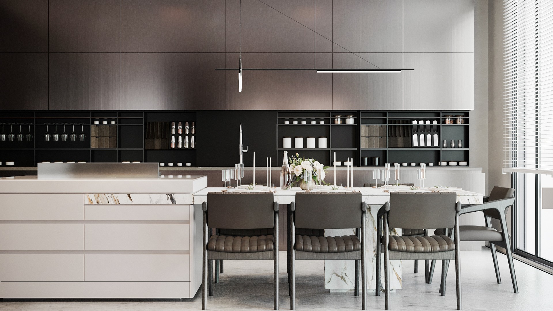 现代空间设计，石材系的完美应用！-15