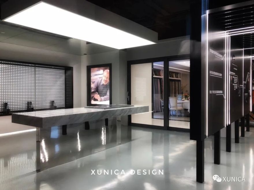极简黑色魅力,XUNICA DESIGN 打造 HUECK 霍柯铝合金展厅-7