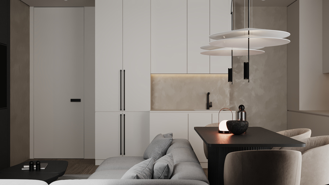 高级灰色系小空间公寓设计-5