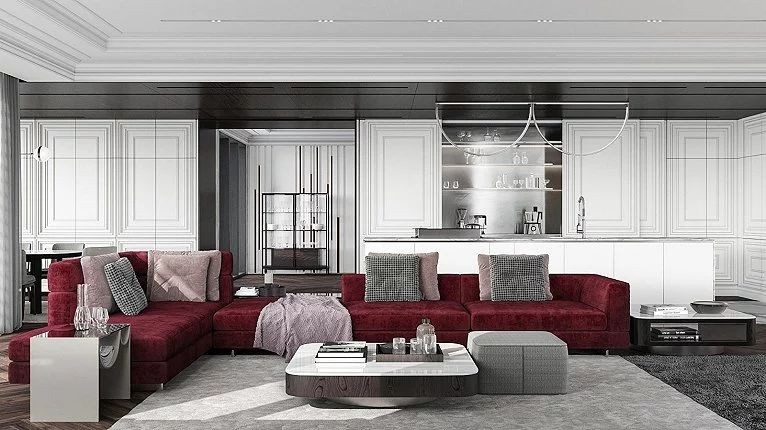 现代简约轻奢风格 | 混搭元素打造高级感大宅-27