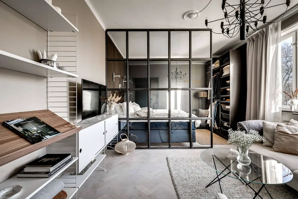 36m2 大型工作室,巧妙设计变身一居室-5