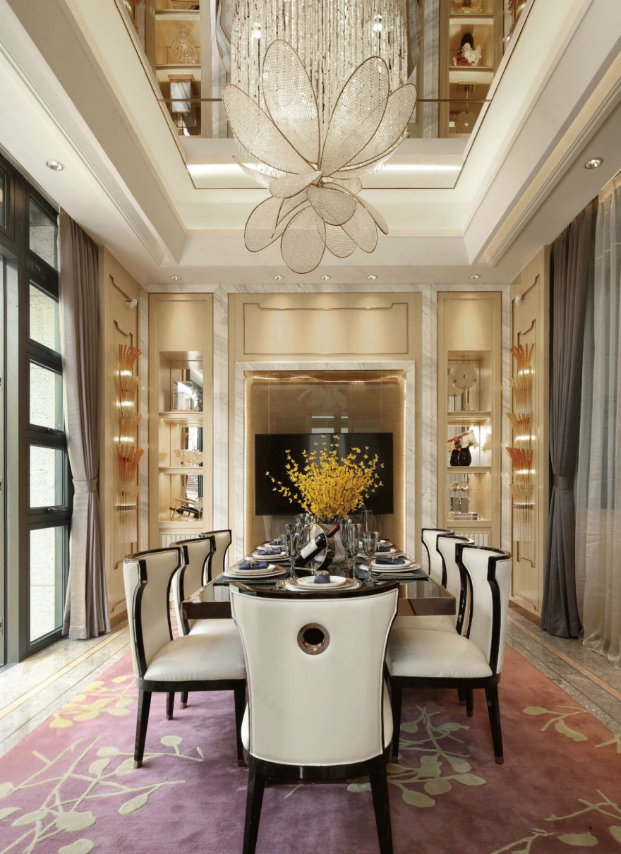 广佛新世界别墅中式混东南亚样板间-4