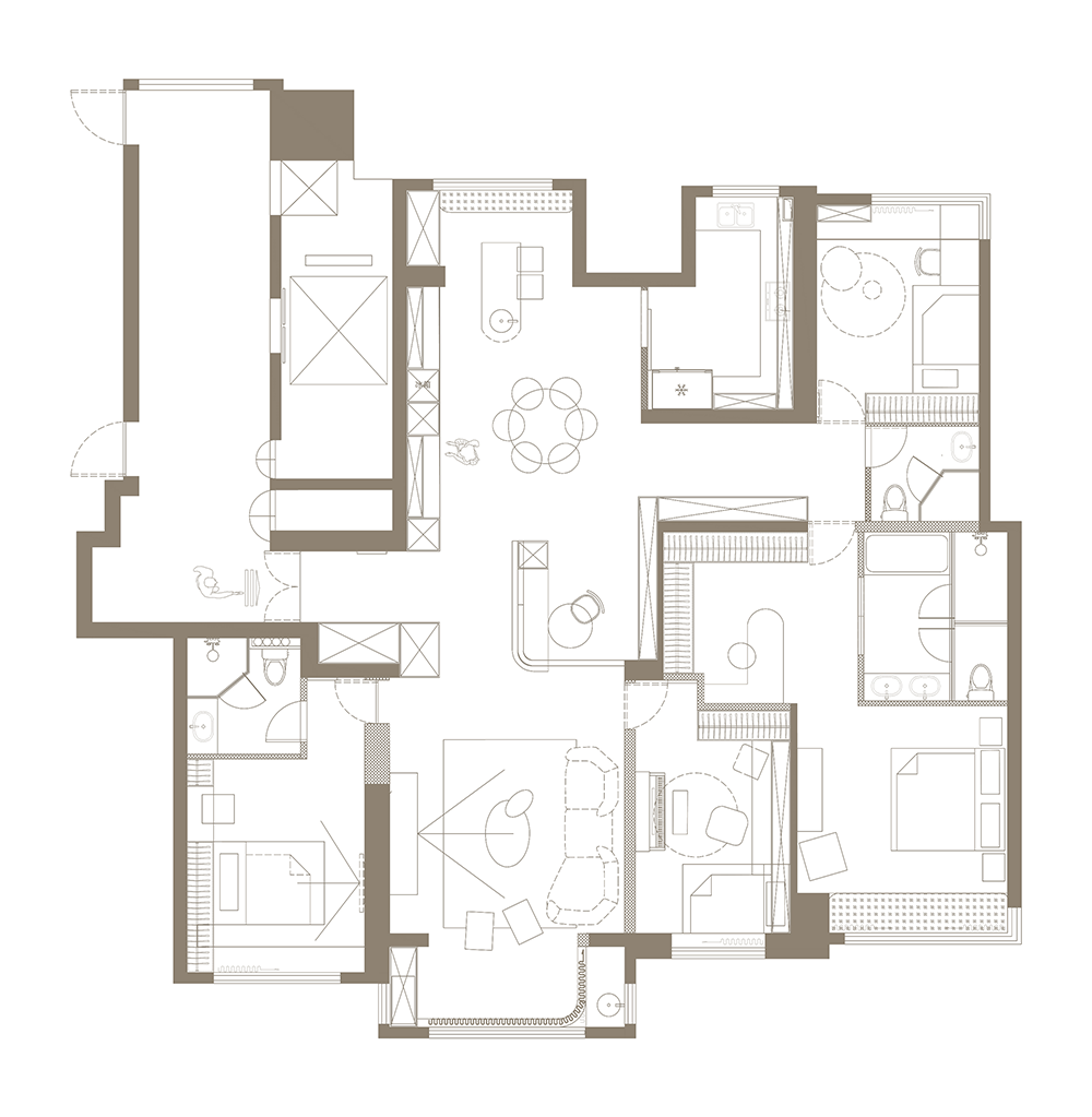 三代同堂的轻法式温馨大宅丨中国上海丨上海示觉室内设计事务所-57