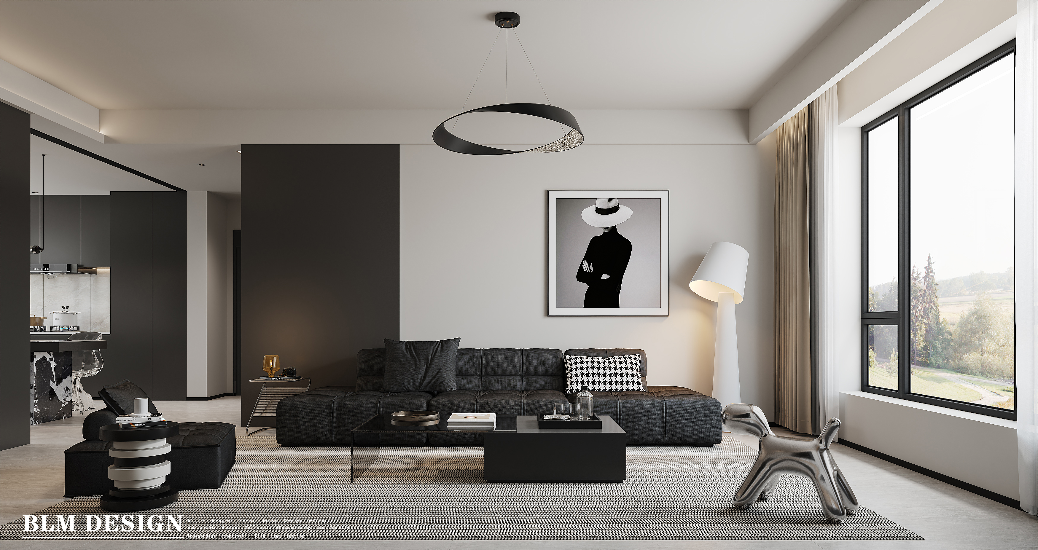 黑白灰家装效果分享-5