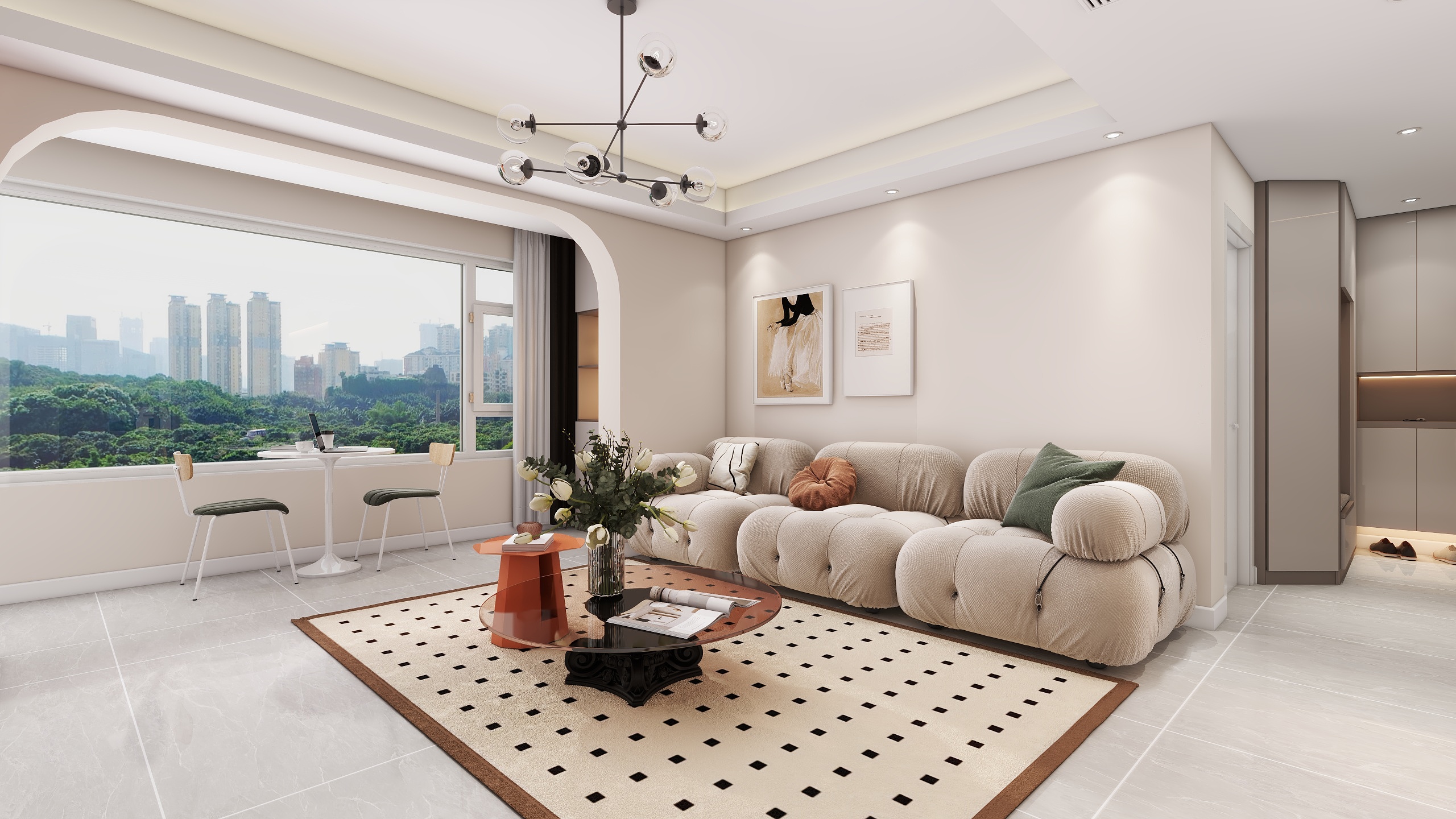 陕西安康万达one（119平方现代简约四居室）-12