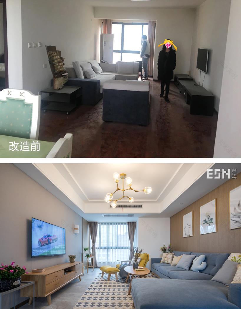 西安融侨城 110㎡北欧风旧房改造,自然舒适家居空间-4