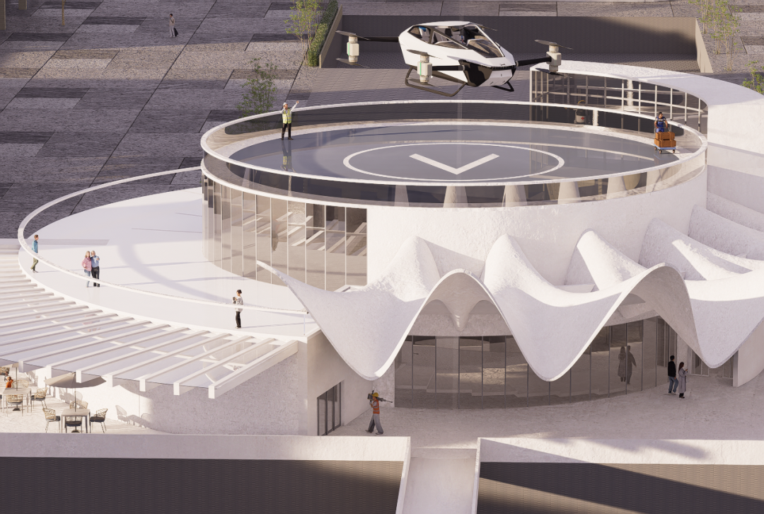清华美院毕设刷屏！聚焦低空经济，打造eVTOL交通文旅综合体，还拿了全国十佳模型-124