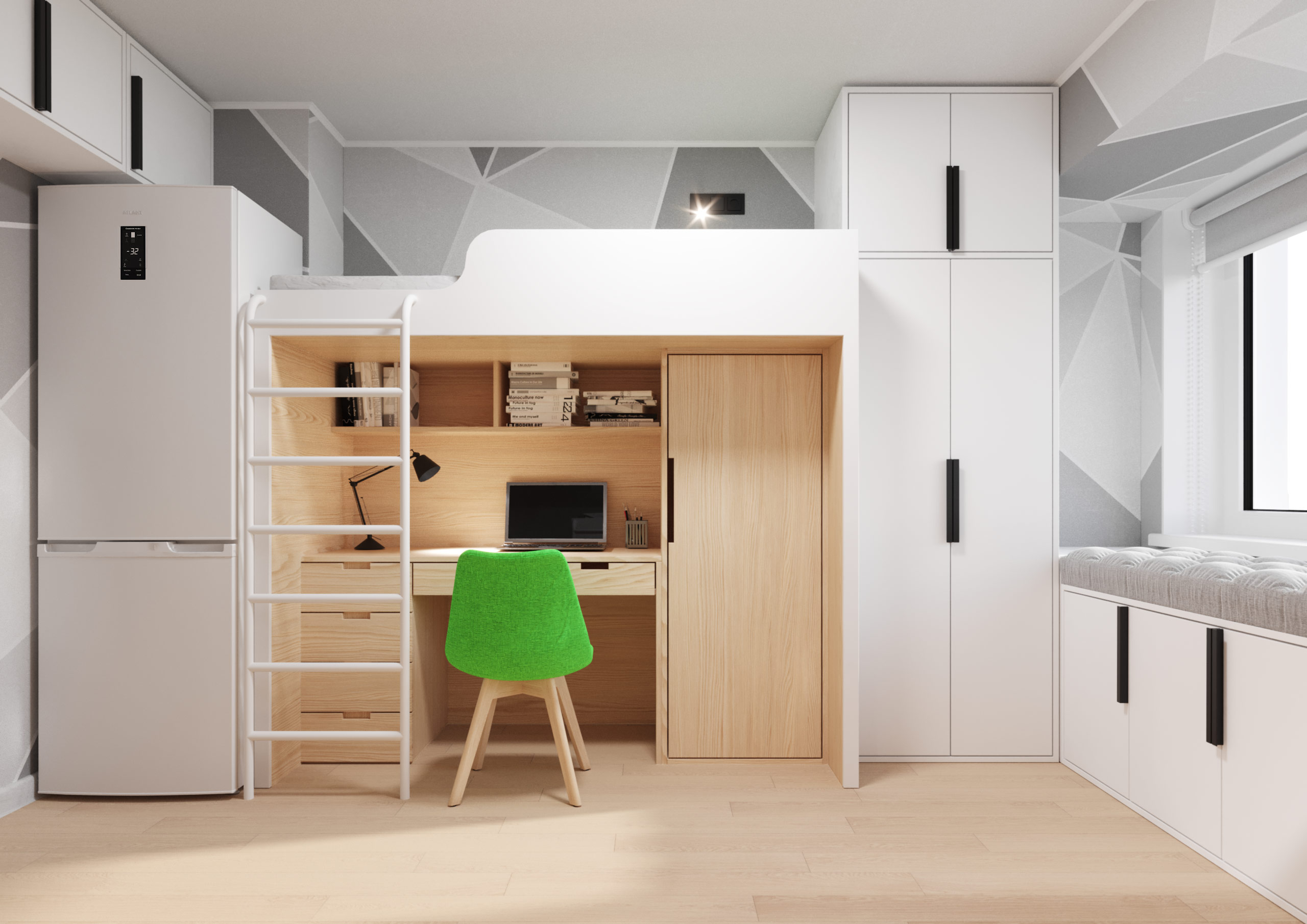 宿舍起居室及宿舍房间设计丨俄罗斯莫斯科丨ЕвроПроект-12