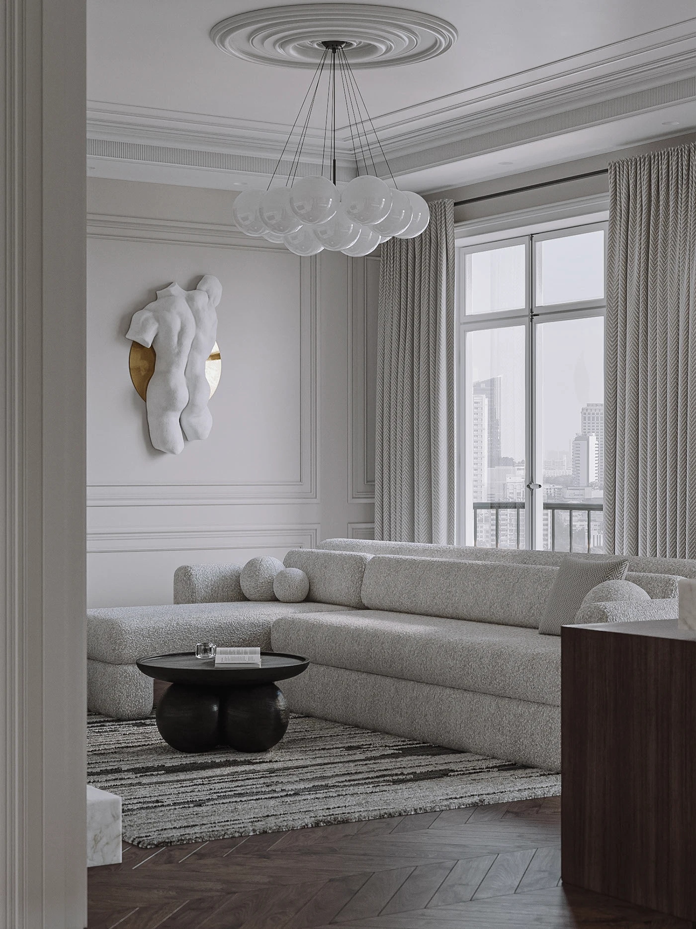 保加利亚 90 平欧式空间设计-13