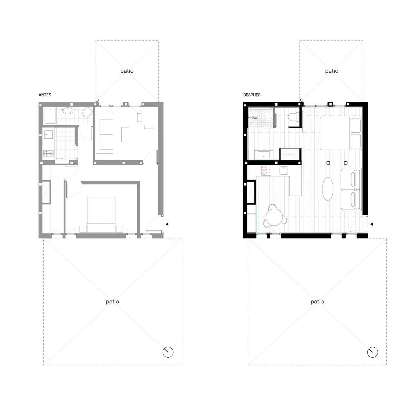 白色迷你 loft | 马德里设计师的极简之作-15