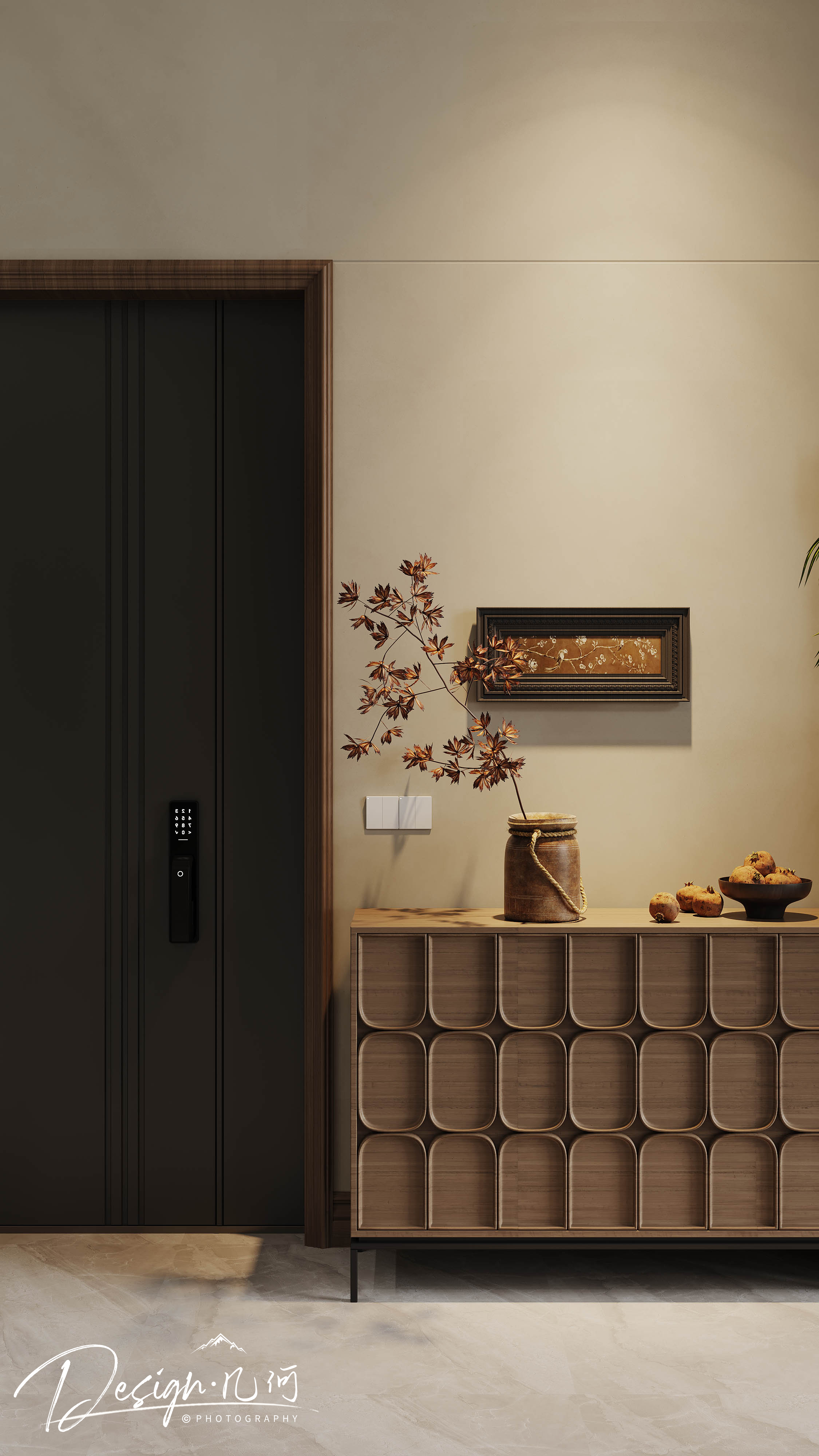 几何空间视觉表现 | 国建红郡中古风客餐厅-36