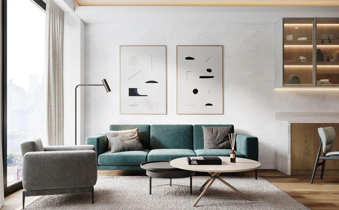 顾念安 88㎡现代素雅家居设计，简约中见精致-0