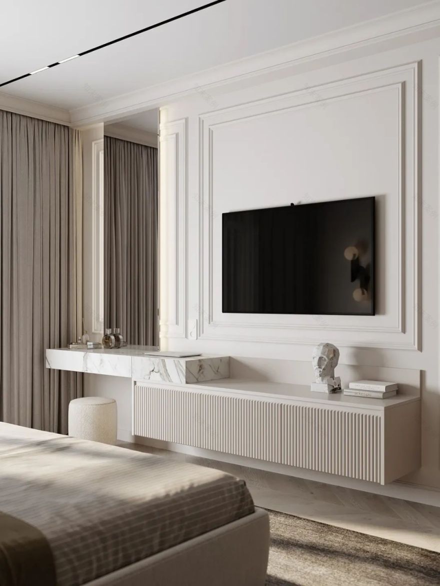 奶油色调黄铜细节,打造 120㎡精致高雅空间丨MARTA SHPACHENKO-38