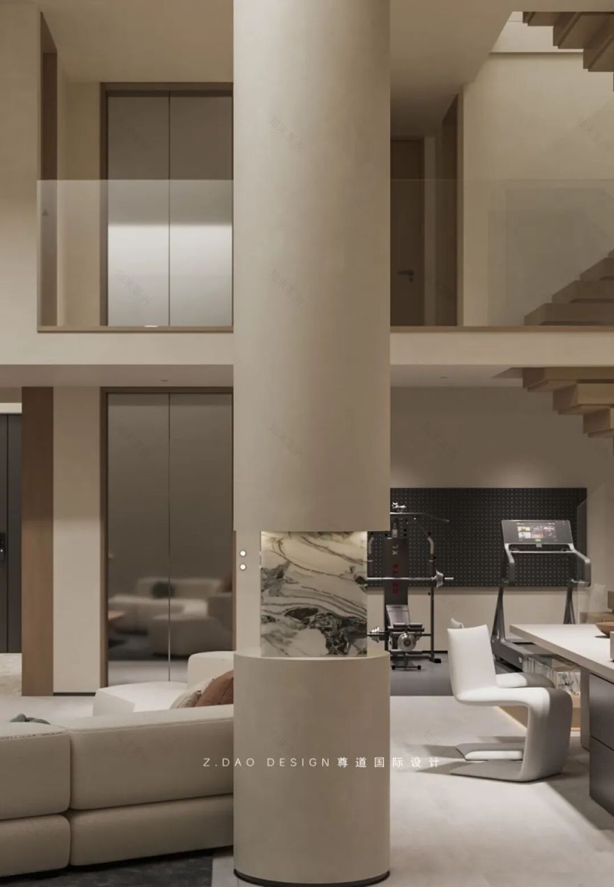 龙湖丽丰·西宸原著400㎡静奢风别墅(《喜 棠》)丨尊道国际设计-47