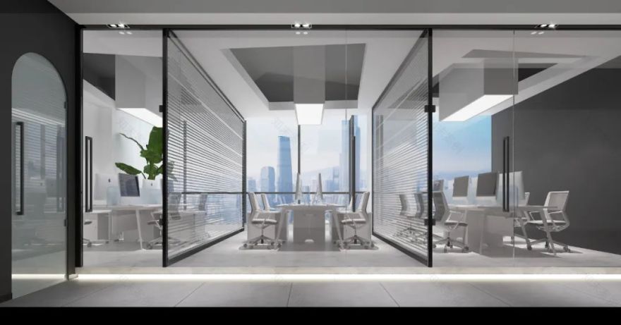 白盒纸办公空间 | 冷色艺术的办公设计-11