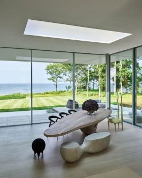 极简主义海滨别墅丨美国纽约丨Stelle Lomont Rouhani Architects