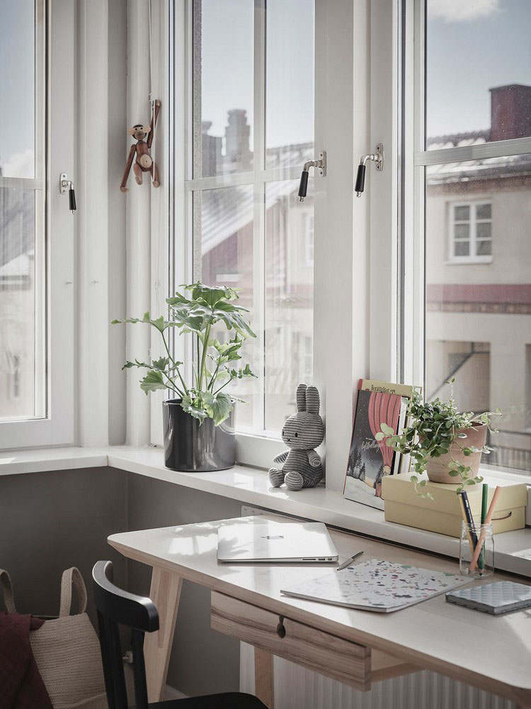 瑞典灰色调公寓，厨房卧室分区设计-37