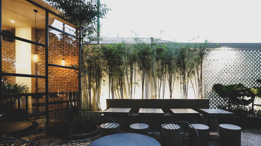 植物与咖啡的现代空间融合-16