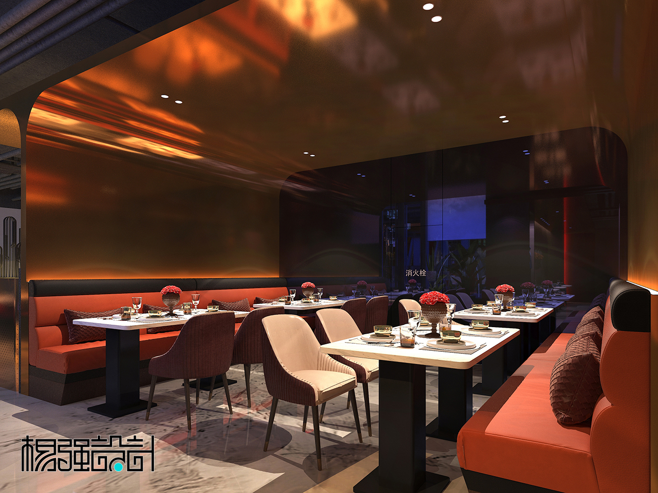 湖南菜馆-商场店设计-8