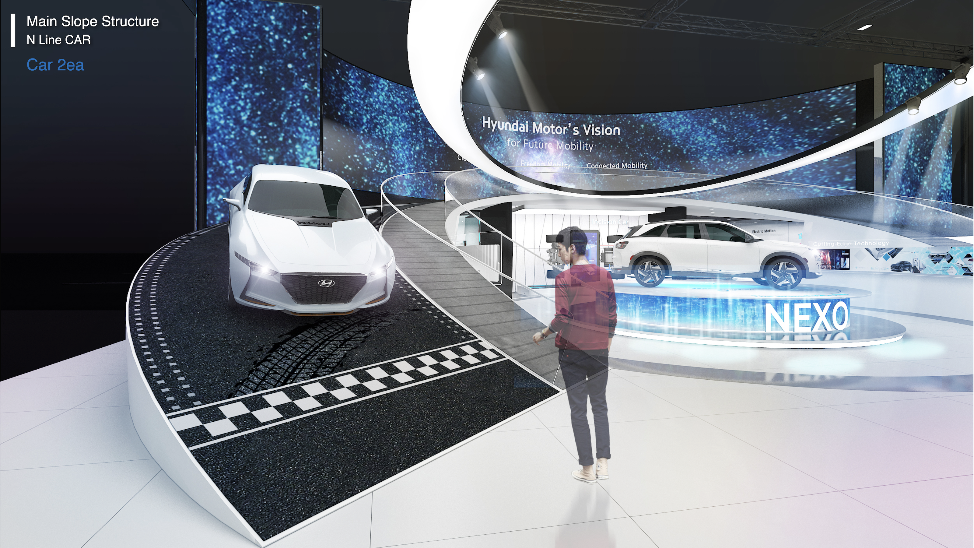 现代汽车展示空间，极简工业风诠释未来出行-13