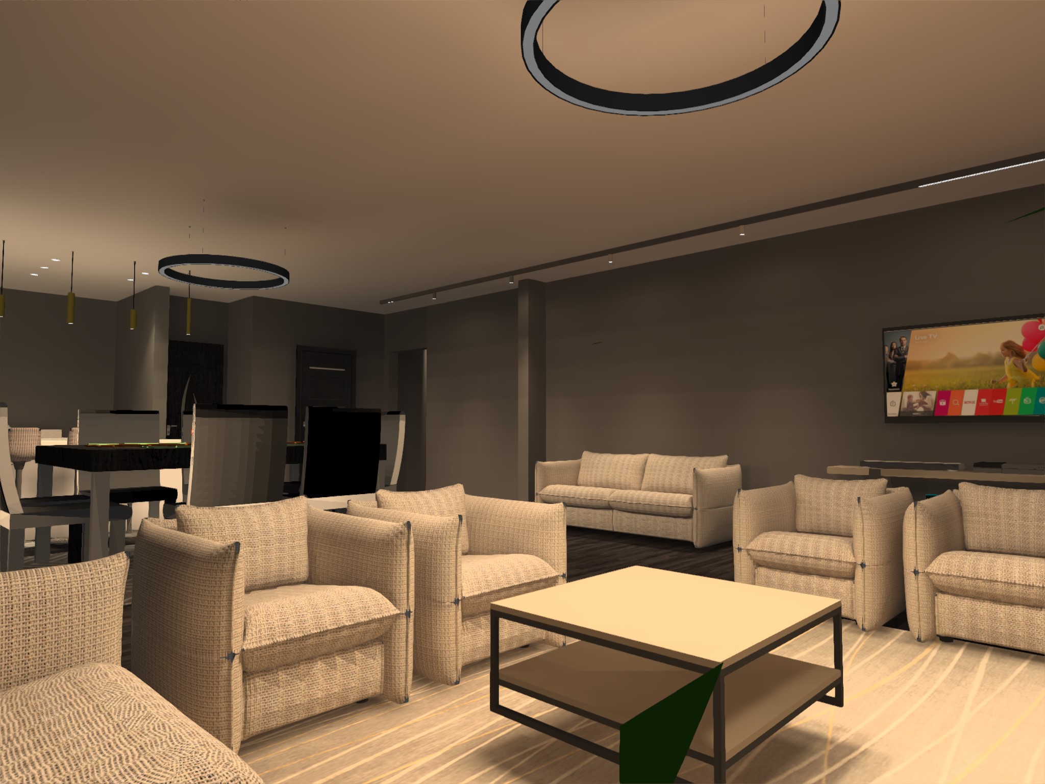 Living room Interior Lighting design-4