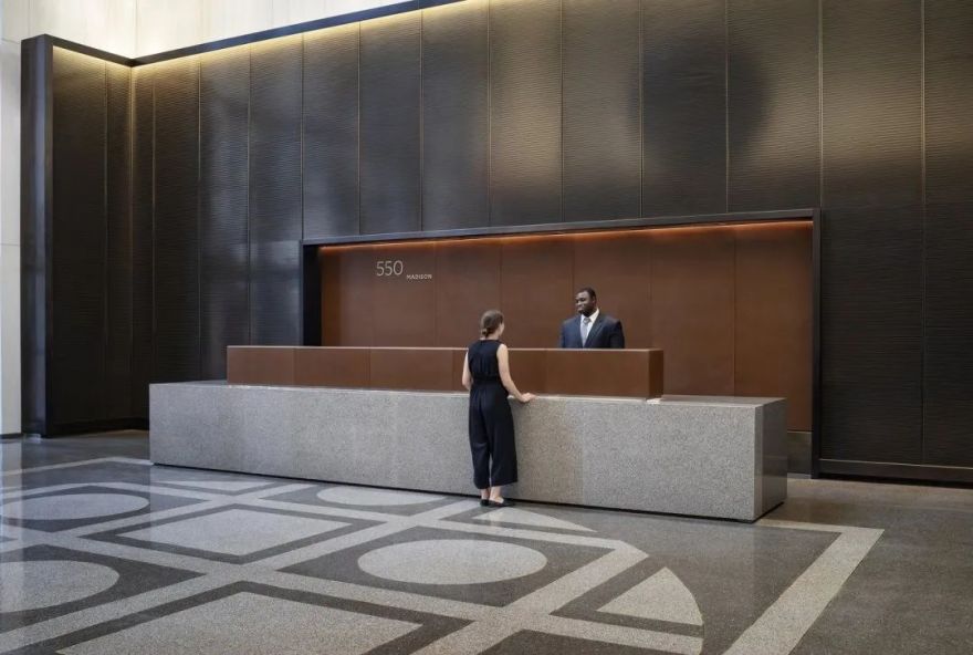 550 Madison 大楼大堂丨美国纽约丨Gensler-4