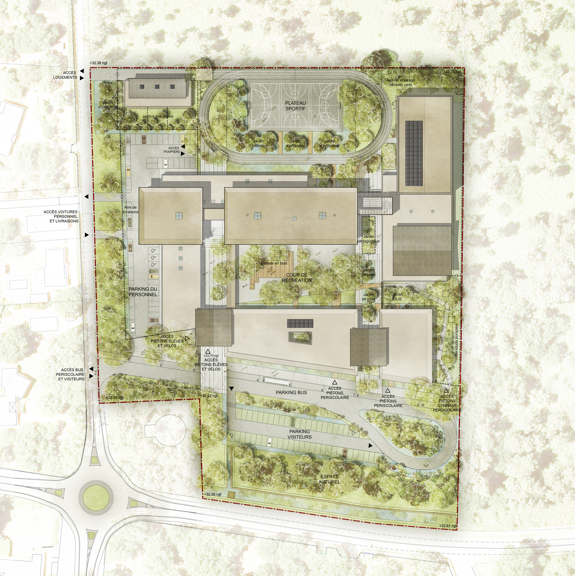 片梅多克初级中学丨法国丨BPM Architectes-8